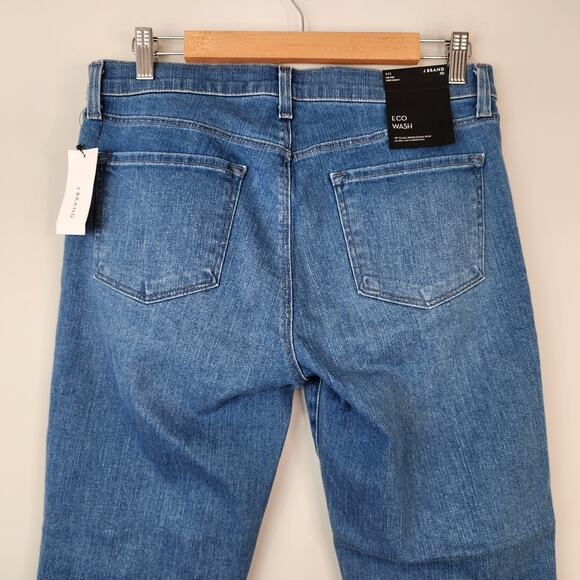 J. Brand Mid Rise Crop Skinny Jeans Women's 30 Eco Wash Denim NWT - Picture 5 of 12